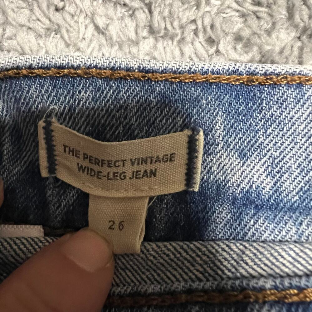 Madewell Jeans Womens 26 (28x29) Perfect Vintage Wide Leg High Rise - Picture 5 of 10